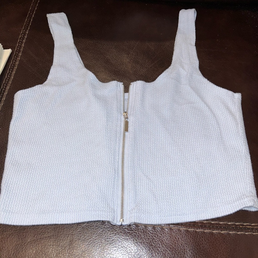 Crop Top with zipper front